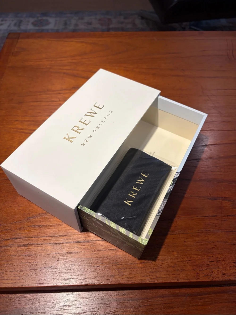 KREWE St. Louis Mirrored Blue Opal 24K Sunglasses with Box and Case